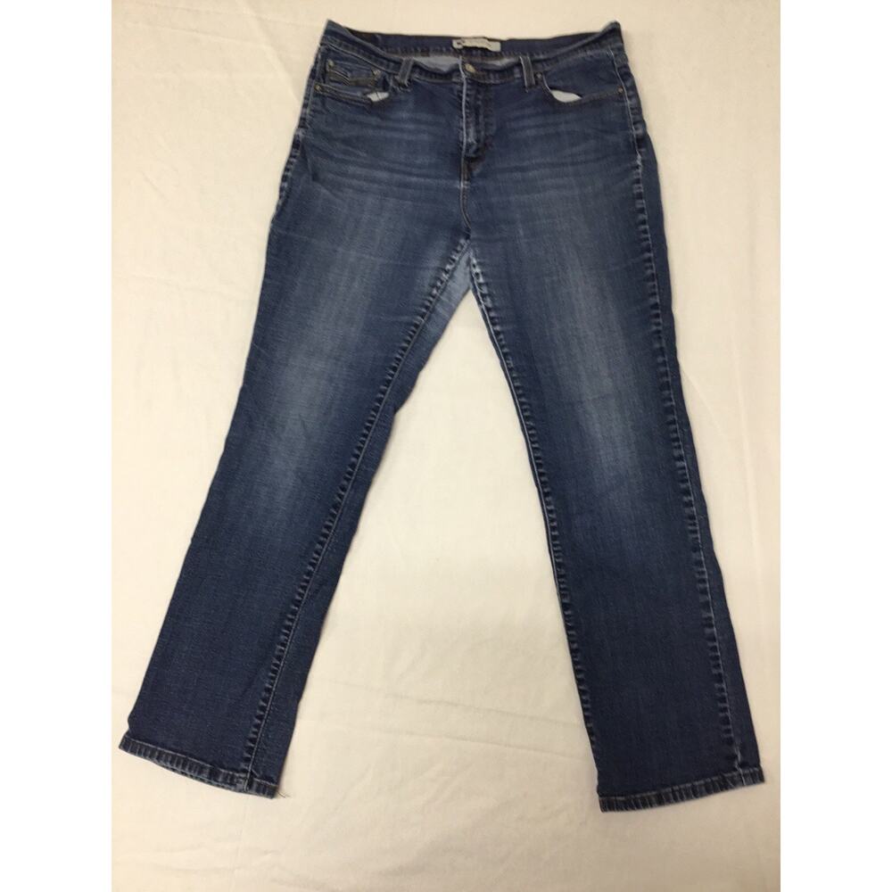 Levis 505 Womens 14 Straight Leg Jeans Medium Wash Classic Denim